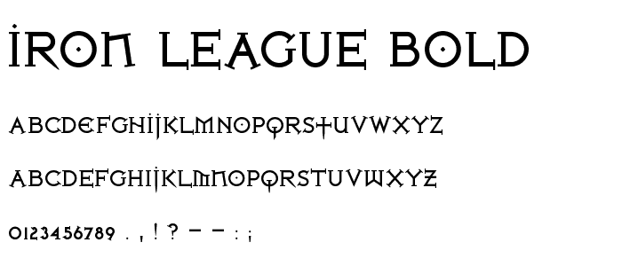 Iron League Bold font